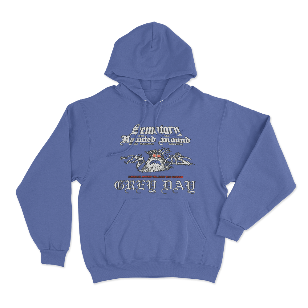 Grey Day Art Hoodie Blue Grey Day Art Hoodie Blue
