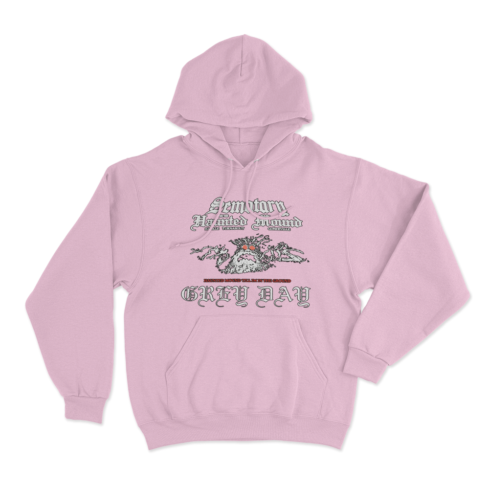 Grey Day Art Hoodie Pink Grey Day Art Hoodie Pink