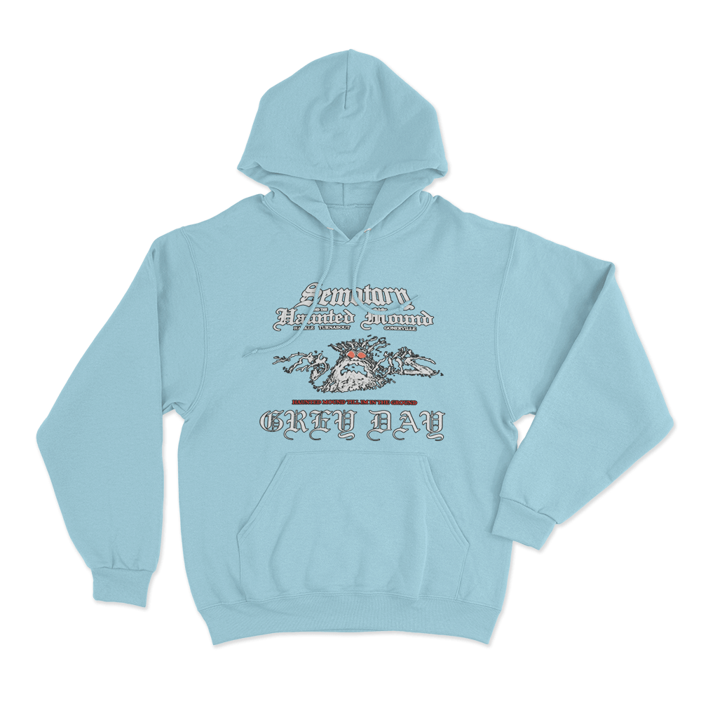 Grey Day Art Hoodie Sky Blue Grey Day Art Hoodie Sky Blue