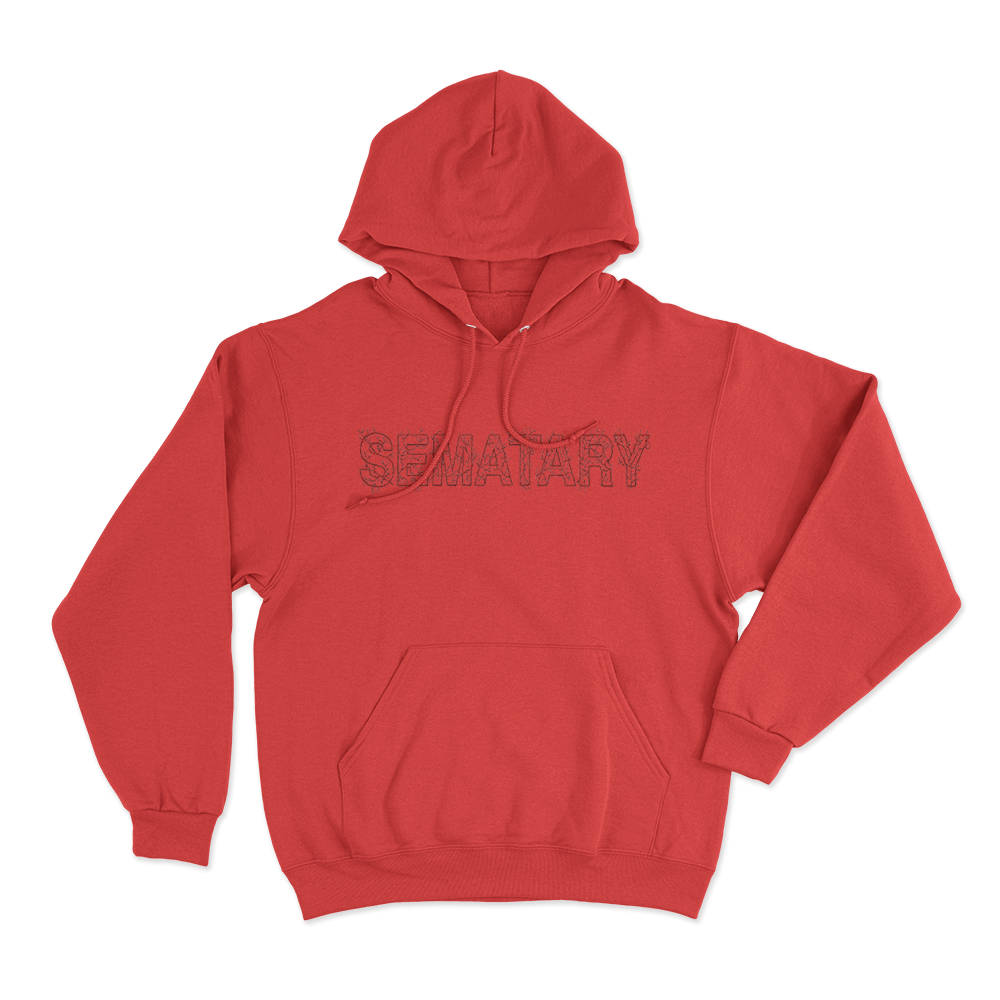 SEMATARY Red Logo Hoodie Red SEMATARY Red Logo Hoodie Red