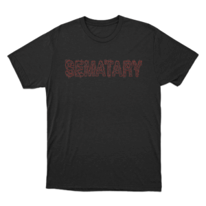 SEMATARY Red Logo T Shirt Black