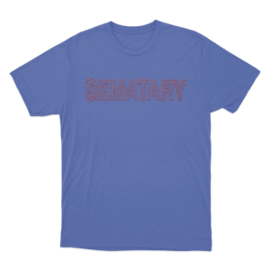 SEMATARY Red Logo T Shirt Blue