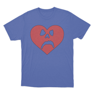 Sad Heart T Shirt Blue