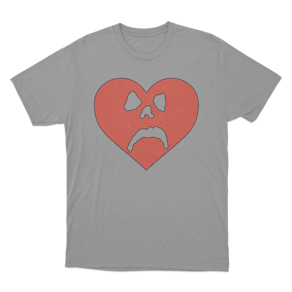 Sad Heart T Shirt Grey Sad Heart T Shirt Grey